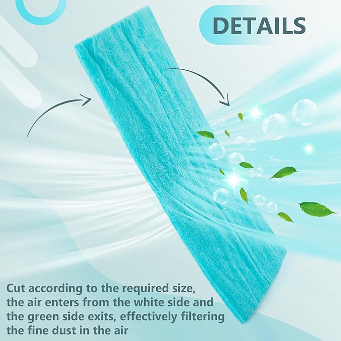 Tudomro 1 Roll 12 x 90 x 0.5 Inch Air Filter Material Vent Filters Plus - Image 3