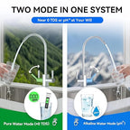 WINGSOL Dual Outlet Reverse Osmosis Water Filter, Mineral Alkaline UV 0 TDS - Image 2