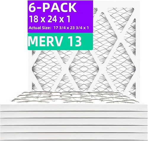 18x24x1 MERV 13 Pleated Air Filter MPR 1900 & FPR 10, Furnace Air Filters by Qingzhug