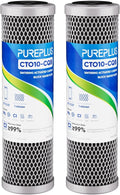 1 Micron 2.5"" x 10"" Whole House CTO Carbon Water Filter Cartridge Replacement by PUREPLUS