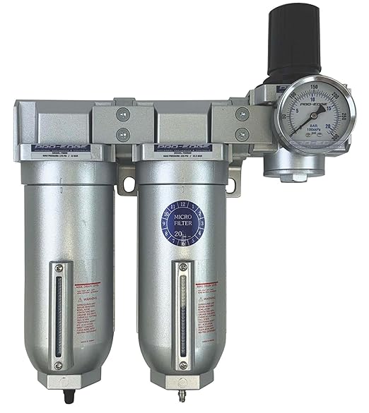 1/2" NPT Industrial Moisture Removing Particulate Filter Water Separator and Oil - Image 3
