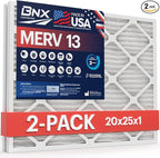 BNX TruFilter 20x25x1 MERV 13 AC Furnace Air Filter by BNX
