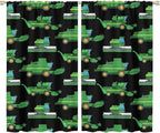 Kids Agriculture Machine Window Curtains, Farm Equipment Tractors Transport by SHElifestyle