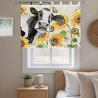 Yellow Sunflowers Bedroom Curtains 63 Inch Length, Window Curtains Tab Top - Image 9