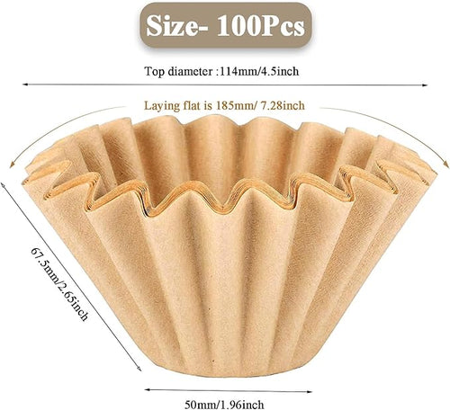 2-5 Cup Coffee Filters, Thicken Natural Coffee Filter Basket - Image 2