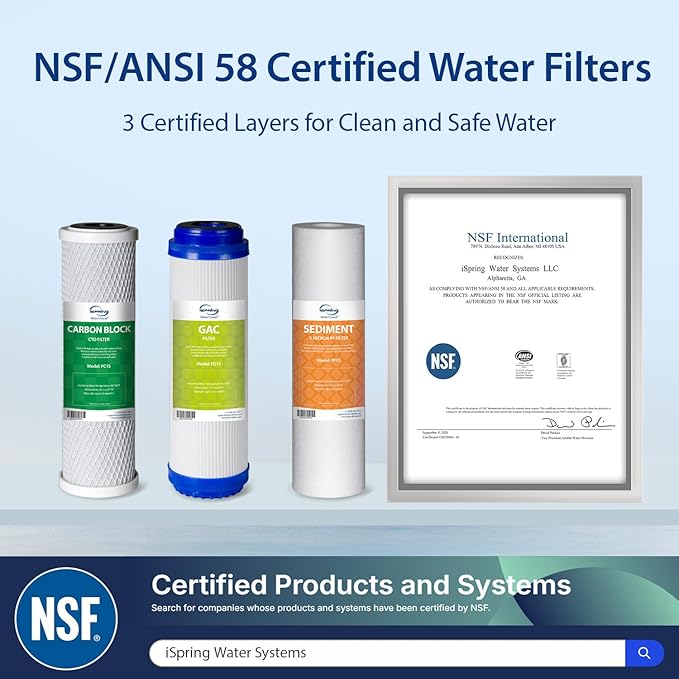 iSpring US31 Under Sink Water System, NSF Certified 3-Stage Water Filters - Image 3