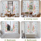 Easter Window Curtains 72 Inch Long 2 Panel Set, Rod Pocket Long Curtains & - Image 8