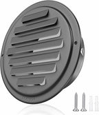 3inch 304 Stainless Steel Air Vents, Louvered Grille Cover Vent Hood Flat by puunkeey