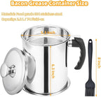 Kaemi 2.2L / 74OZ Bacon Grease Container - Image 5