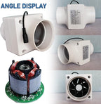 Inline Duct Fan 3 Inch Ventilation Exhaust Booster Variable Powerful 32 Cfm - Image 3