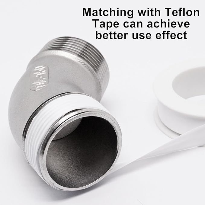 45 Degree Elbow 1PCS, 1-1/4" NPT Male X 1-1/4" NPT Male 304 Stainless Steel - Image 5