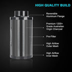 MELONFARM Air Filtration Kit 4", Built-in 14cm Fan Low Nois Carbon Filter - Image 2
