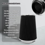 RYANSTAR 102mm 4" High Flow Round Tapered Cone Cool Air Filter Cleaner - Image 6