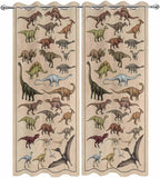 Vintage Outdoor Curtains for Patio Dinosaurs Biographies Retro Waterproof - Image 9