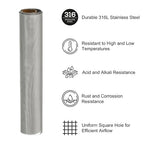 PATIKIL 40"L x 10"W Woven Wire Mesh, 150 Mesh 316L Stainless Steel Air Vent - Image 3