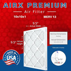 AIRX FILTERS WICKED CLEAN AIR 10x10x1 MERV 13 Electrostatic Pleated Air - Image 2