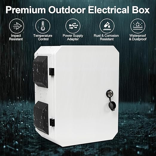 Outdoor Electrical Box with Key Lock, 12V Cooling Fan & Temperature Controller - Image 2