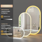 LUVODI Smart LED Bathroom Mirror: 35”x24” Large Wall Mounted Oval Vanity Mirror - Image 5