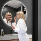 Bathroom Mirror with 3 Colour LED Lights, Lighted Bathroom Makeup Wall Mounted - Image 5