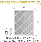 MervKing 16x20x1 Air Filter Actual Size: 15.7" x 19.7" x 0.75" MERV 8 MPR - Image 2