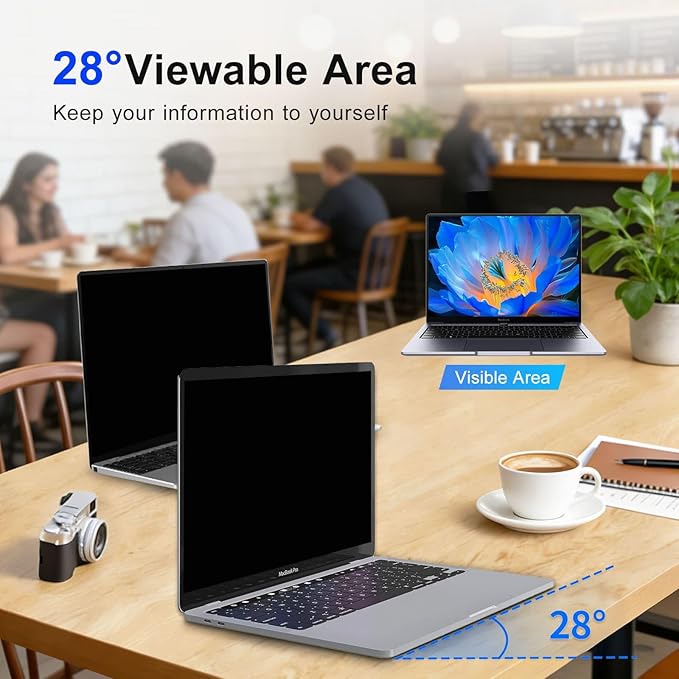 2Pack Magnetic 14 Inch Laptop Privacy Screen 16:10 Aspect Ratio, Removable - Image 3