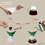 Pour-over Coffee Set for Home/Outdoor Adventures, Includes 80 Disposable Fabric - Image 7