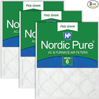 Nordic Pure 20x25x1 Poly Green MERV 6 AC Furnace Air Filters – Reduces Dust by NordicPure