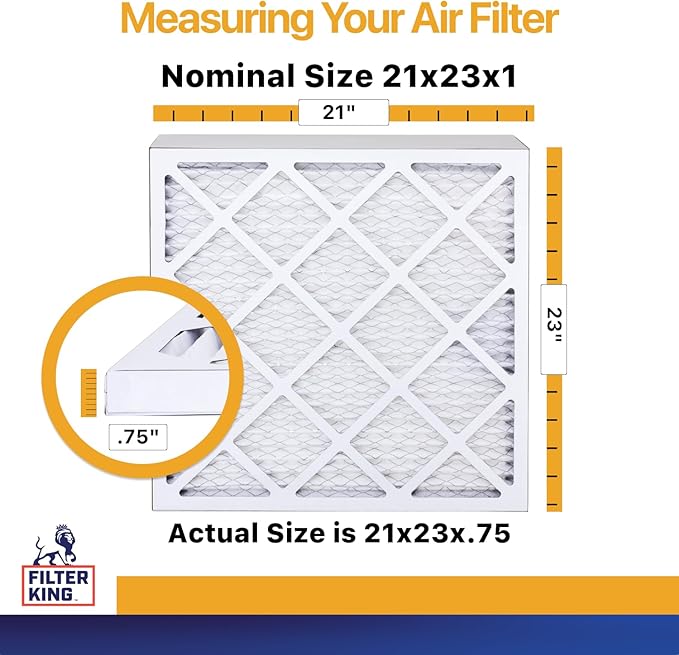 Filter King 21x23x1 Air Filter | 12-PACK | MERV 13 HVAC Pleated A/C Furnace - Image 2