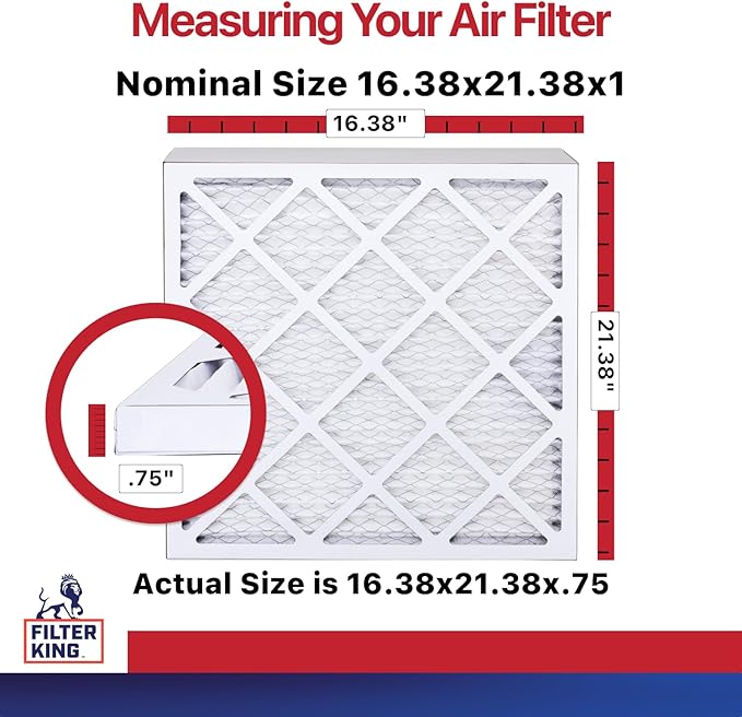 Filter King 16.38x21.38x1 Air Filter | 4-PACK | MERV 11 HVAC Pleated A/C - Image 2