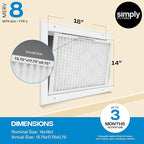 Simply 14x18x1 Air Filter, Merv 8, MPR 600, 12 Pack, Furnace Air Filter - Image 3