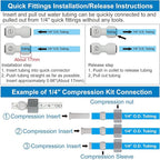 Refrigerator Water Line Kit Connection and 1/4 Compression Ice Maker - Image 4
