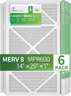 14x25x1 Air Filter 6 Pack, Durable MERV 8 Pleated Home HVAC AC Furnace Filters - Image 4