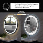 Illuminated Bathroom Mirror 800 x 800 MM Round LED Wall Mounted Vanity Mirror - Image 3