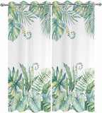 Leaves Outdoor Curtains for Patio Green Leaf Tropical Plants Farmhouse Pastoral - Image 9