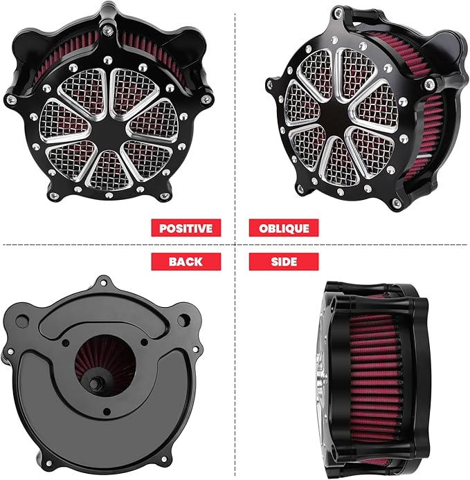Twin Cam Air Filter Cleaner Intake Filter Compatibel - Image 2