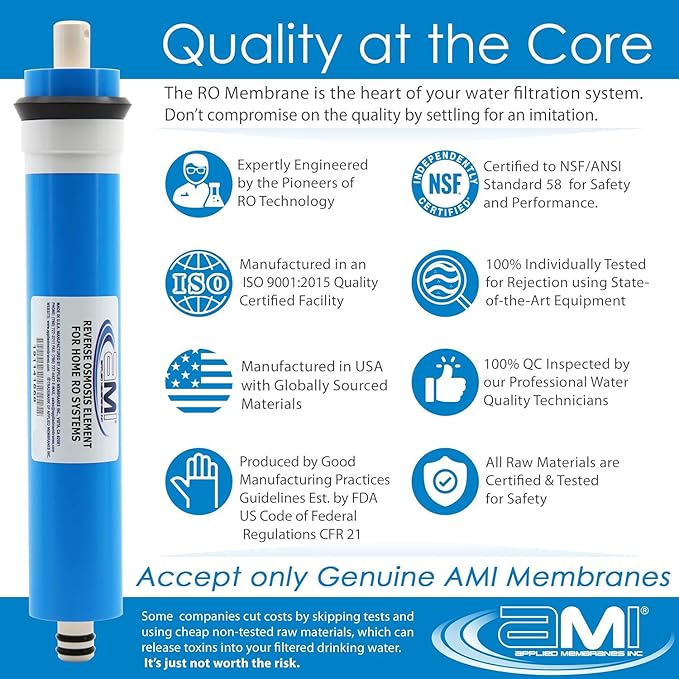 APPLIED MEMBRANES INC. 12 GPD Reverse Osmosis Membrane | RO Membrane Water - Image 3