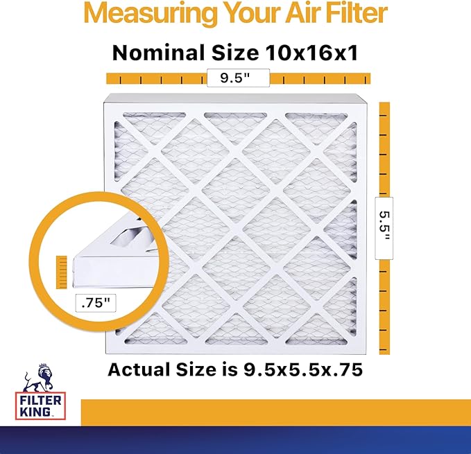 Filter King 10x16x1 Air Filter | 4-PACK | MERV 13 HVAC Pleated A/C Furnace - Image 2