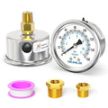 MEANLIN MEASURE 0~160Psi Dry Pressure Gauge Stainless Steel 1/4" NPT 2" FACE by MEANLINMEASURE