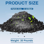 Timgle Bulk Water Air Filter Activated Charcoal Coconut Hull Granular Activated - Image 2