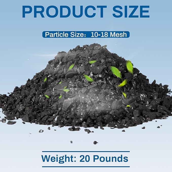 Timgle Bulk Water Air Filter Activated Charcoal Coconut Hull Granular Activated - Image 2