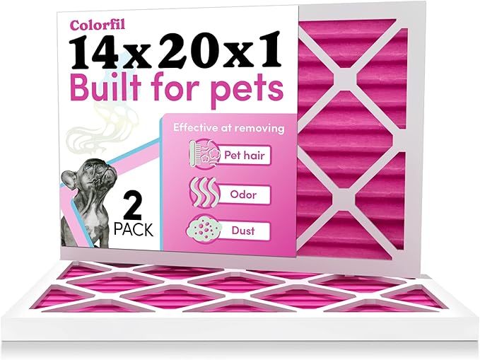 Colorfil 14x20x1 Air Filter | Made in the USA | Color Changing | Remove Cat and by ColorfilAirFilters