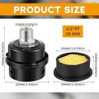 4 Pack Air Compressor Silencer, 1/2'' Air Compressor Intake Filter Silencer and - Image 2