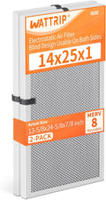 2-Pack 14x25x1 MERV 8 Reusable & Washable Electrostatic Air Filters by BreatheSmartLiveClean