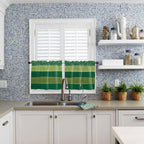 Farm Retro Green Wood Grain Window Valance Curtains, Rustic Wooden Plank - Image 9