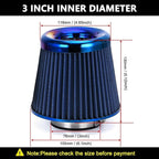 Cold Air Intake Filter, High Performance, Washable Filter, Clamp-On Replacement - Image 2