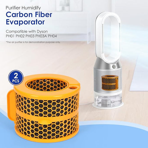 2 Pack Air Purifier Carbon Fiber Evaporator Filter Compatible - Image 2