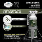 FRIZZLIFE RV Water Filter-NSF/ANSI 53&42 Certified Inline Hose Filter - Image 2
