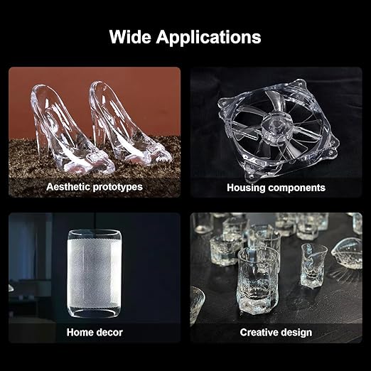 Clear Pro 3D Printer Resin, Glass-Like Ultra High Transparency, Non-Yellowing & - Image 8