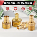 50-Pack EFIELD Pex Barb Crimp Brass Fittings 1/2 inch x 1/2 inch Male NPT - Image 6