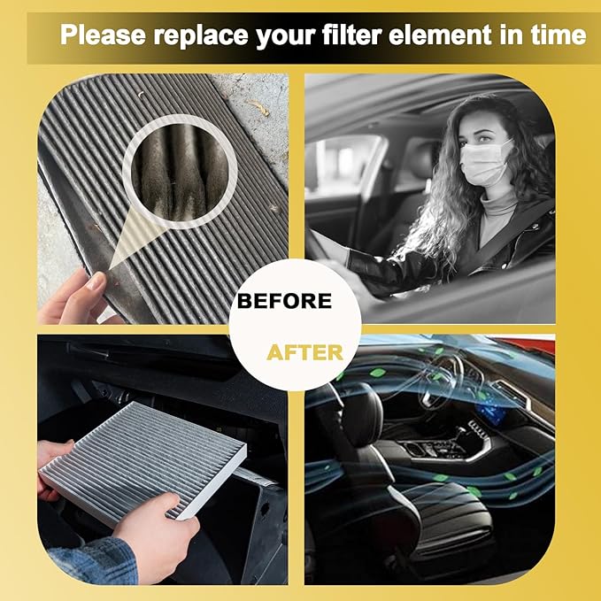 Cabin Air Filter for Sorento, Santa Cruz, Santa Fe, Replacement for CF12820 - Image 5
